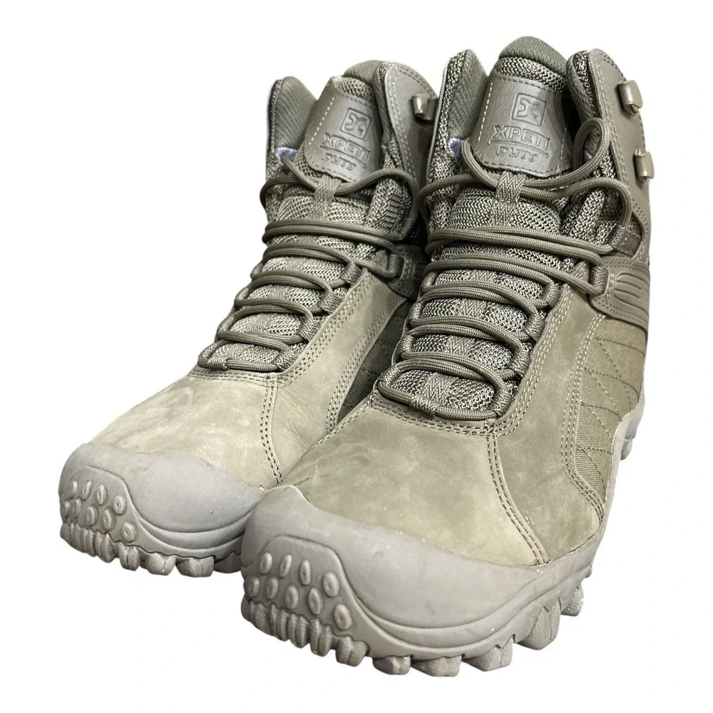 XPETI Men's Raptor Waterproof Combat Military Tactical Boots 10.5 Coyote Brown